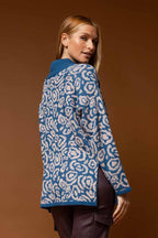 Navy / Pink Rose Jumper - FINAL SALE