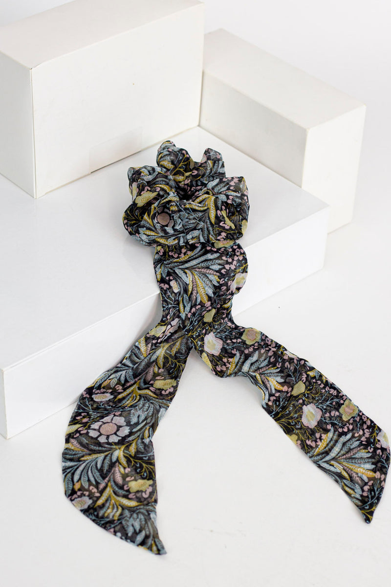 Leafy Floral Scrunchie