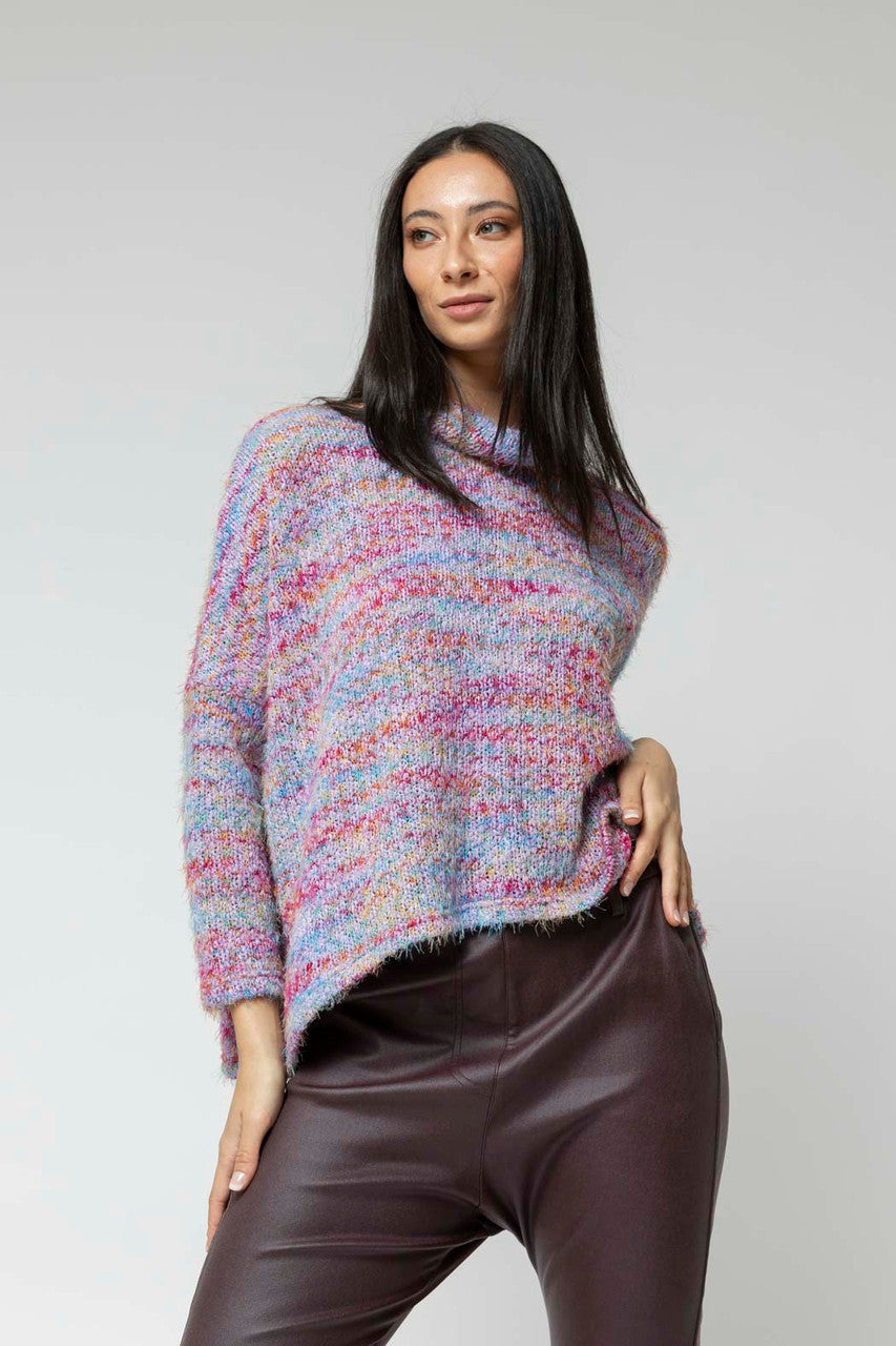 Lilac Speckle Fluffy Crop Jumper- Sale
