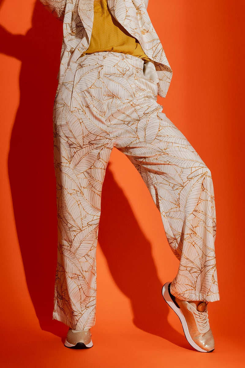 Ivory Leaf Vogue Pants