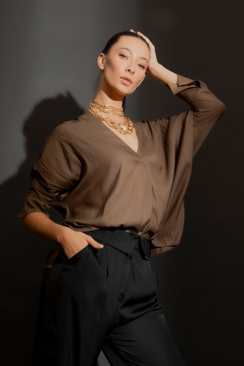 Cocoa Long Sleeve Bondi Top