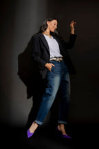 Dark Denim Paperbag Jeans Dark Denim