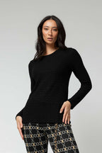 Black Sparkle Crew Top