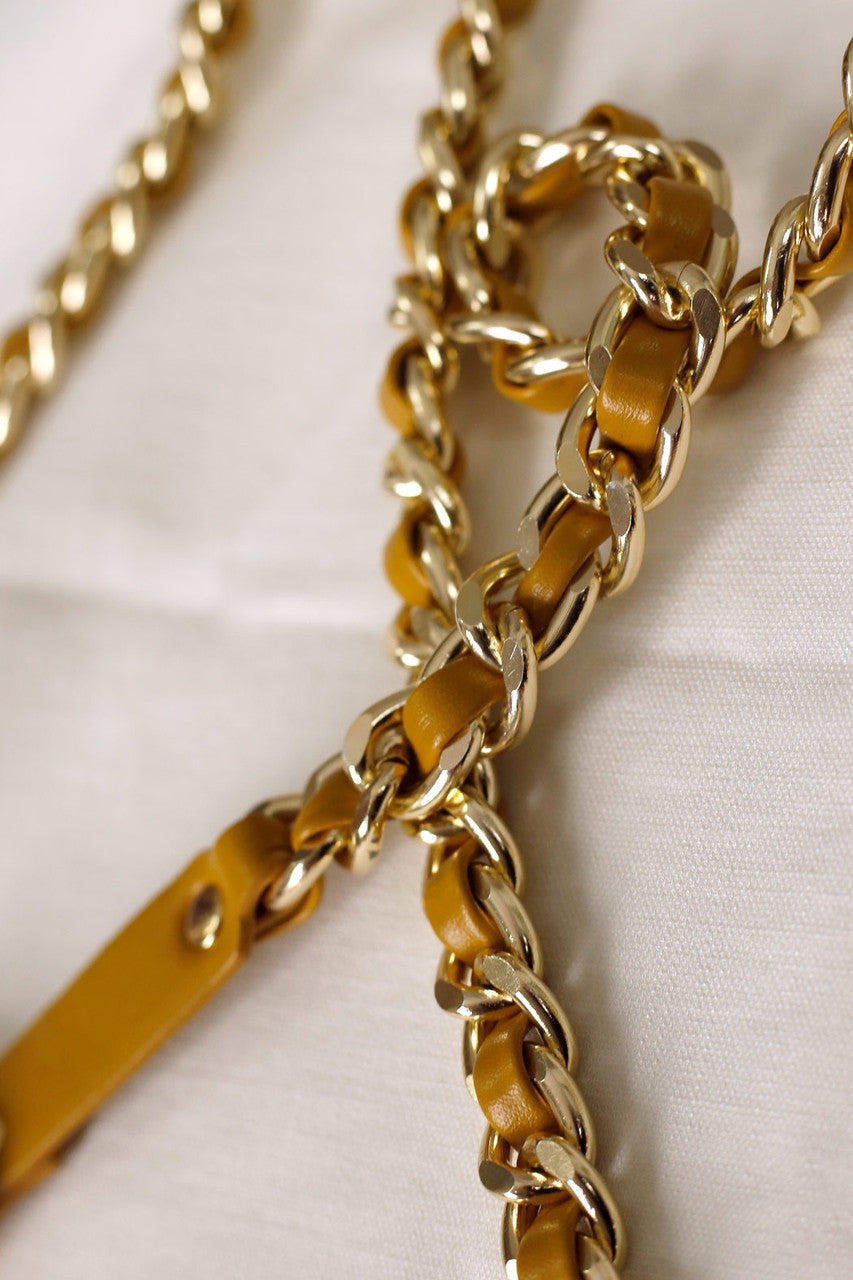 Tan Chain Belt