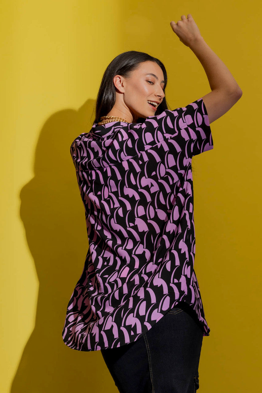 Pink/Black Half Sleeve Blake Shirt