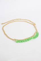 Green/gold Chain Belt S