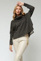 Hearts Gigi Roll Neck Top - Sale