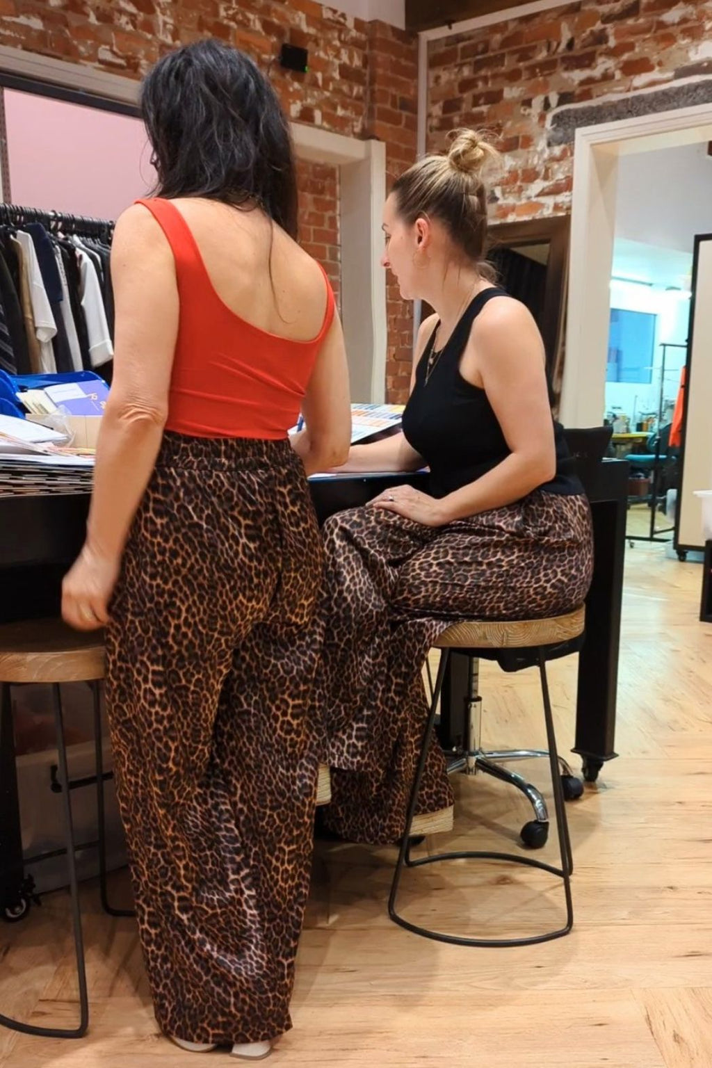 Brown Leopard Silky Long Culotte - Final Sale