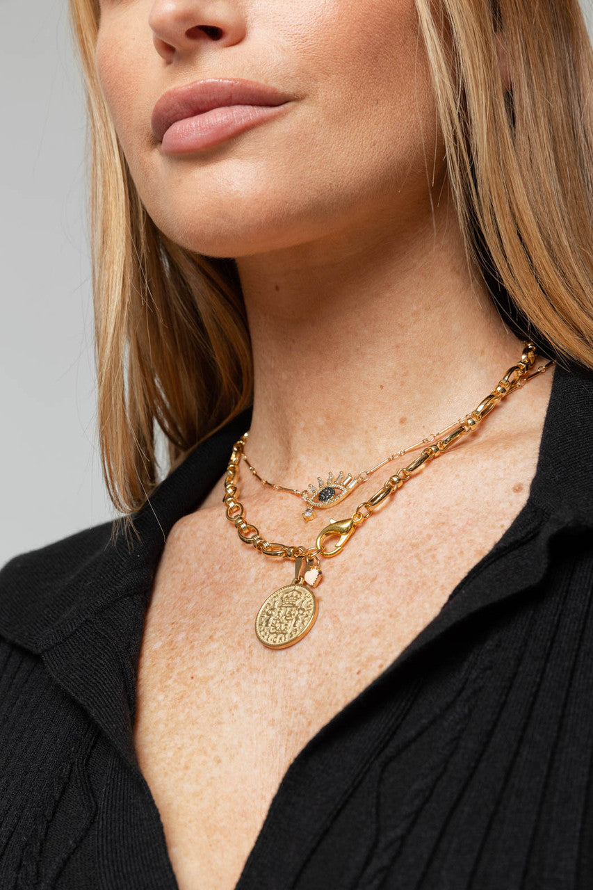 Gold Coin Necklace S