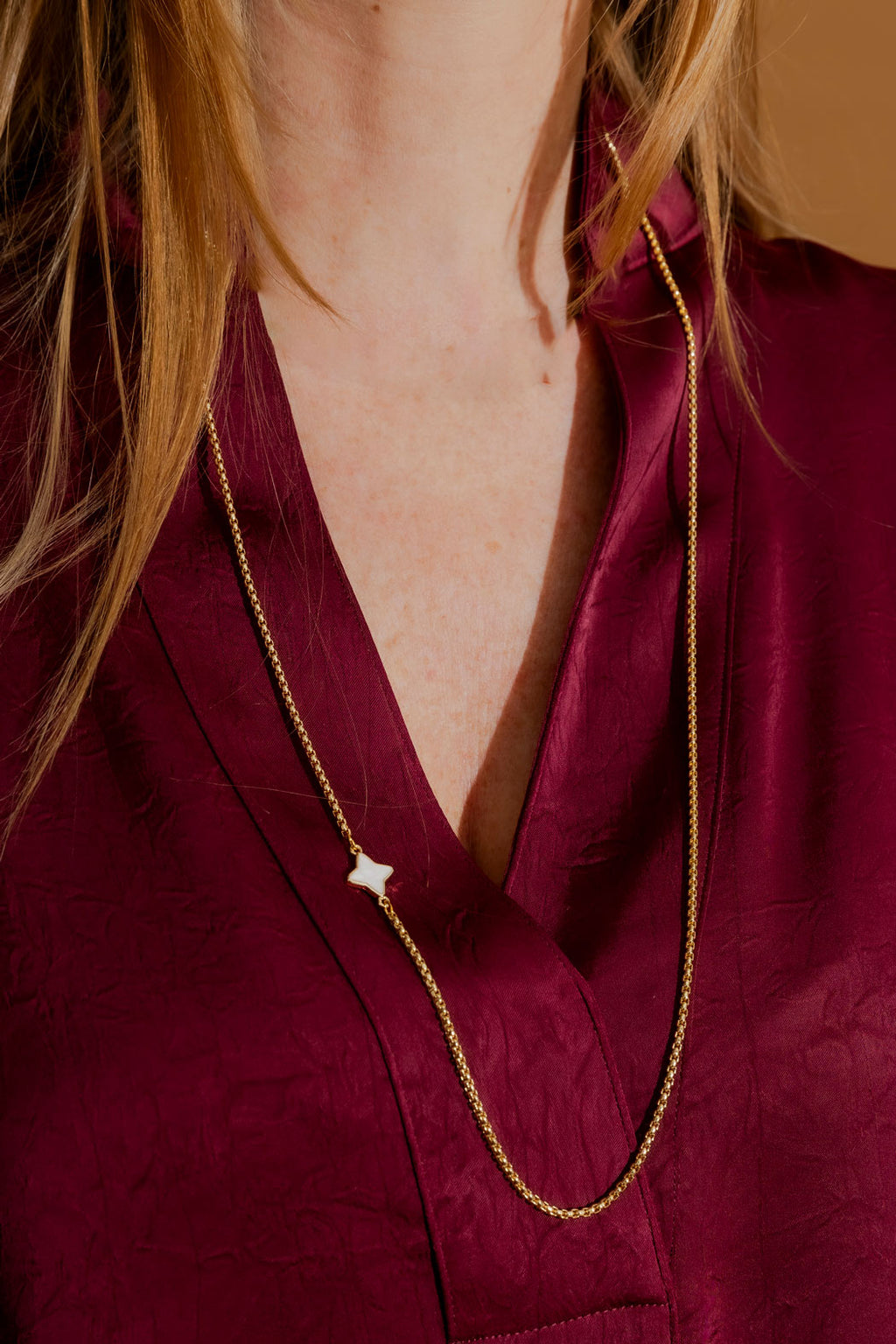 Gold Venetian Star Necklace Gold O/S