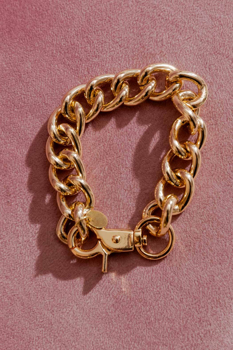 Gold Chunky Bracelet Gold O/S