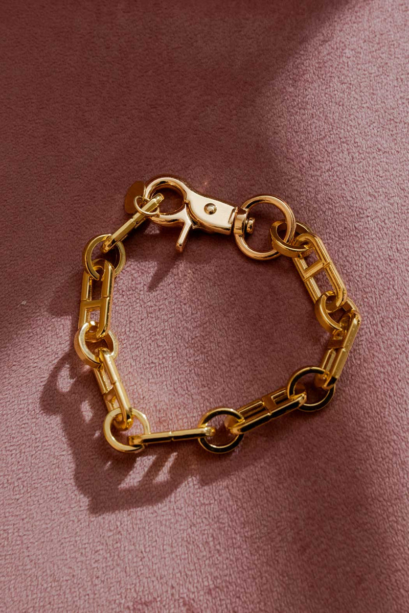 Gold Link Bracelet Gold O/S