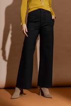 Black Ponte Pocket Pant