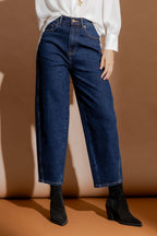 Dark Denim Barrel Jean Dark Denim