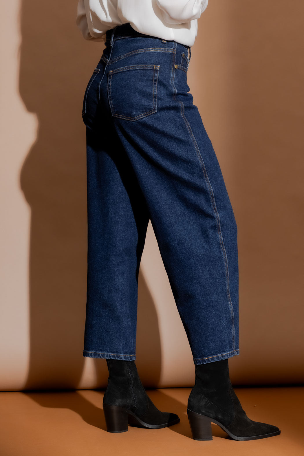 Dark Denim Barrel Jean Dark Denim