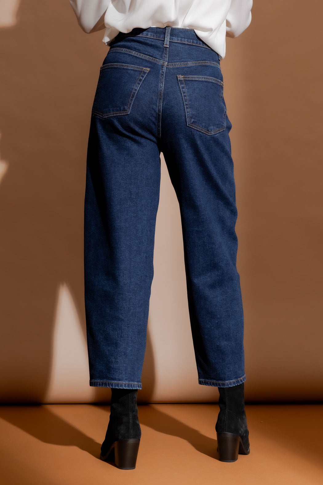 Dark Denim Barrel Jean Dark Denim