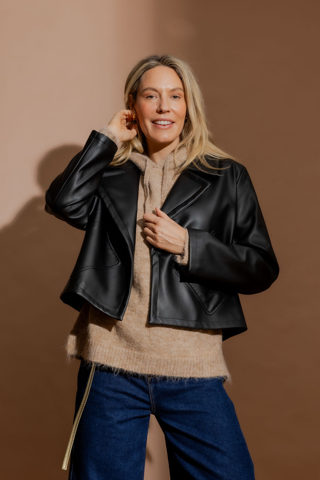 Black Faux Leather Jacket