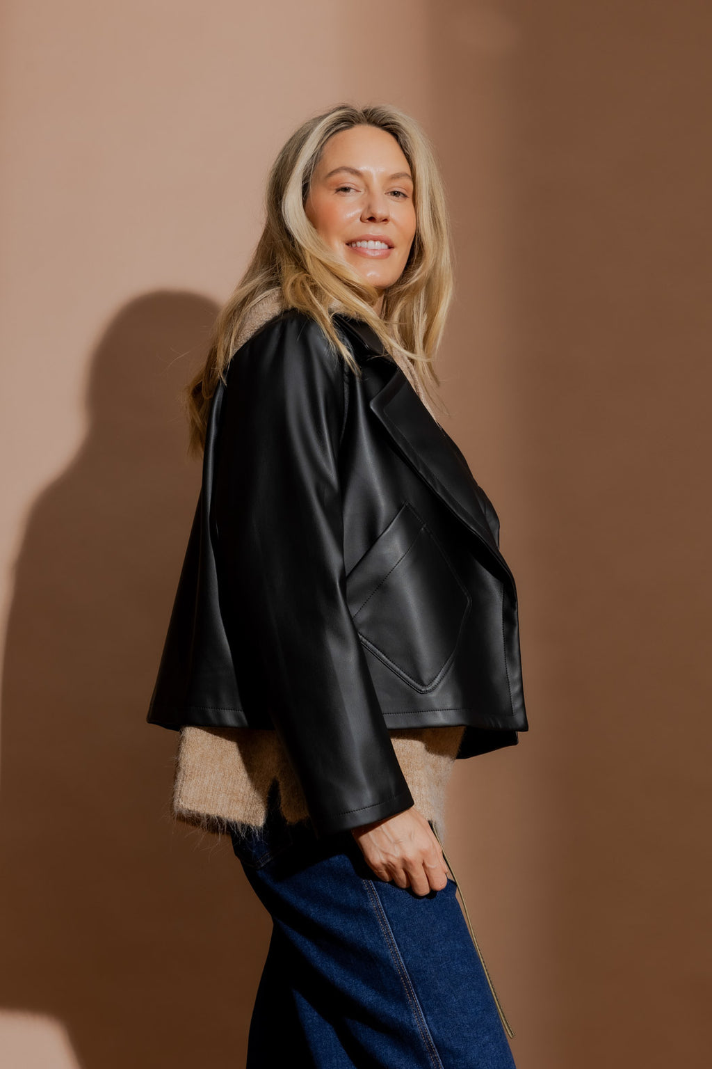 Black Faux Leather Jacket