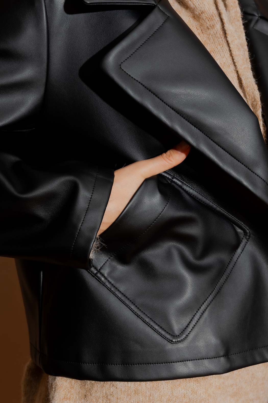 Black Faux Leather Jacket