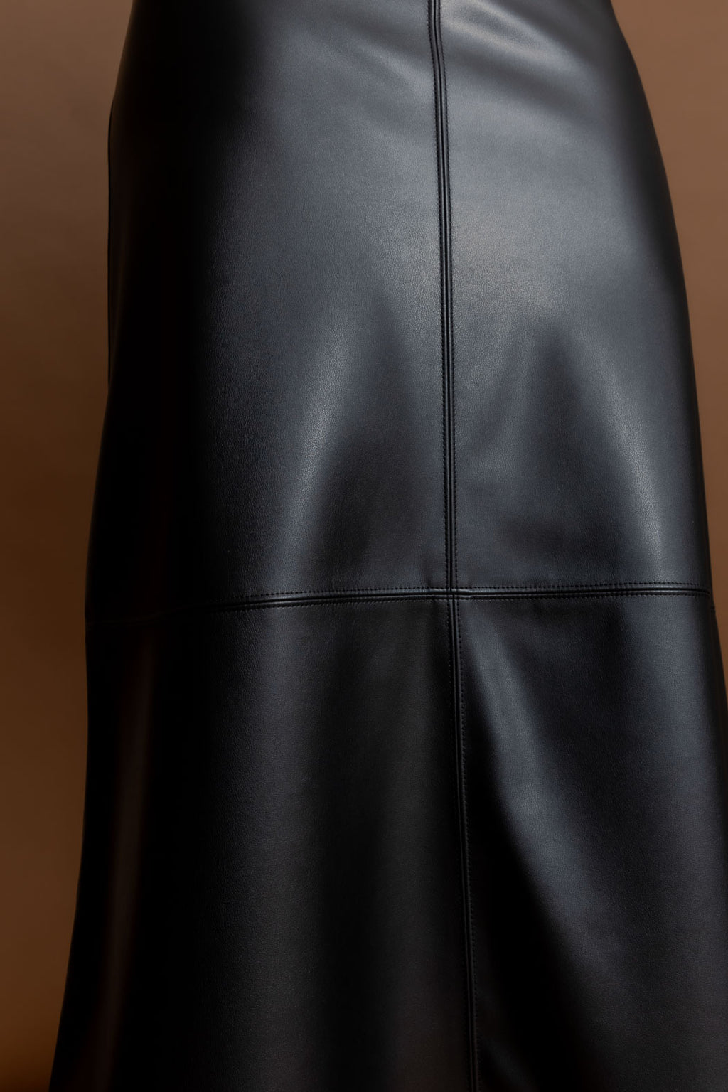 Black Faux Leather Skirt