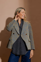 Gold Animal Denim Sisca Blazer Gold Animal