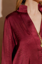 Burgundy Milan Blogger Shirt