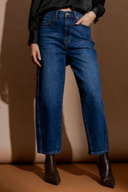 Mid Denim Barrel Jean Mid Denim