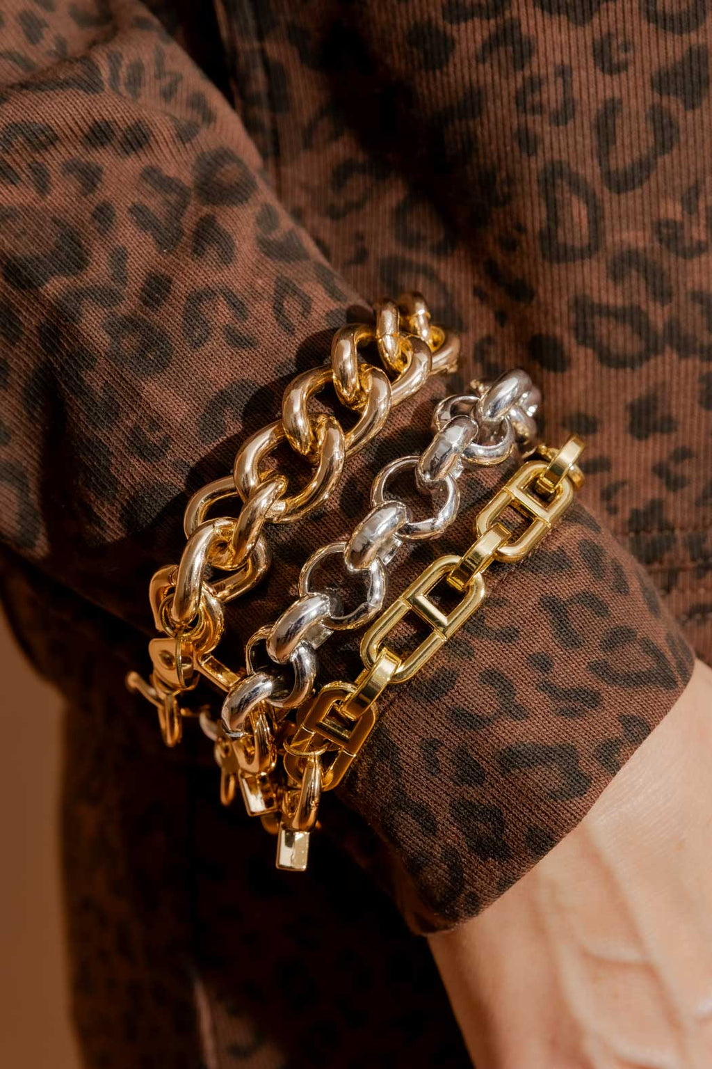 Gold Link Bracelet Gold O/S