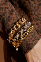 Gold Link Bracelet Gold O/S