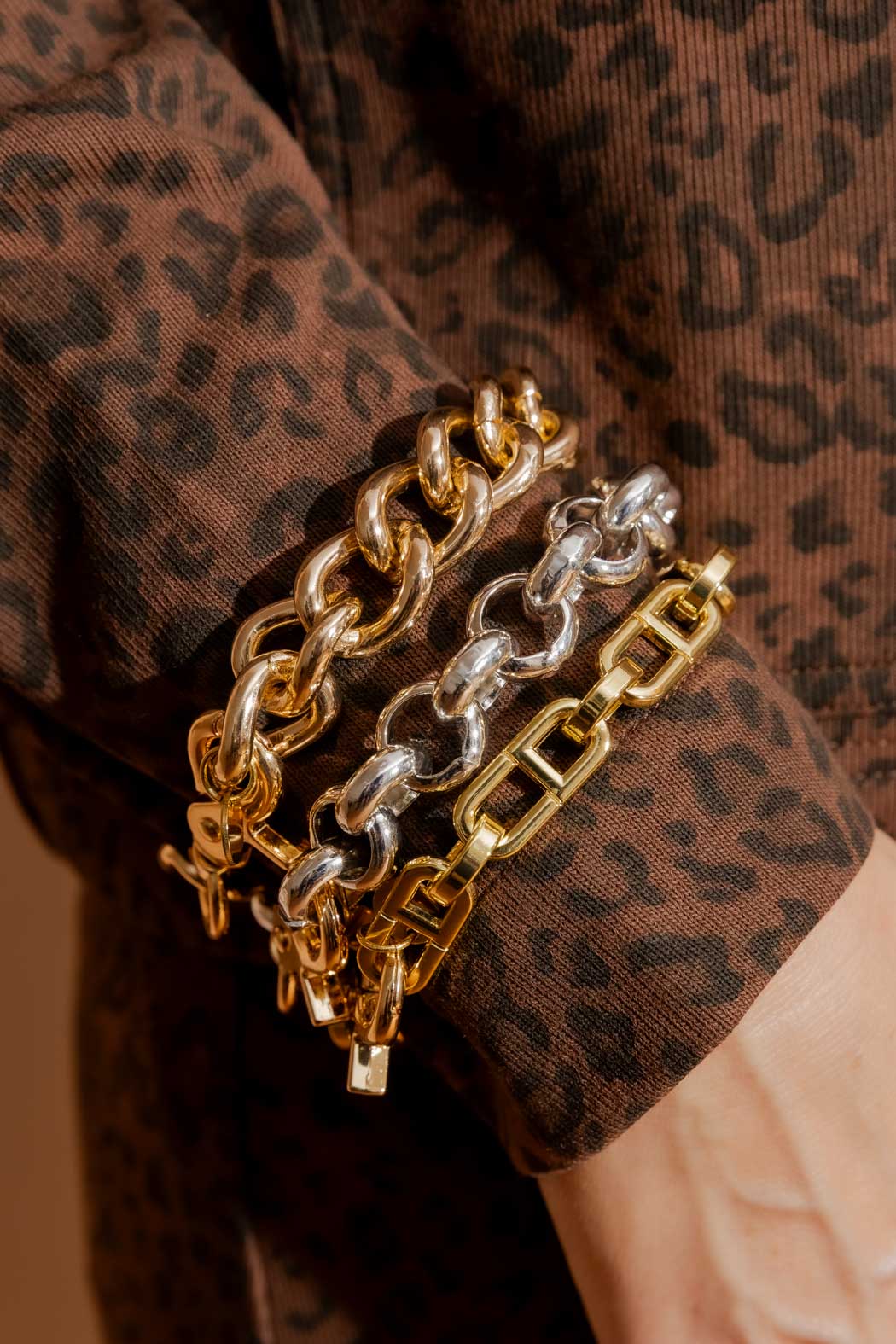 Gold Link Bracelet Gold O/S
