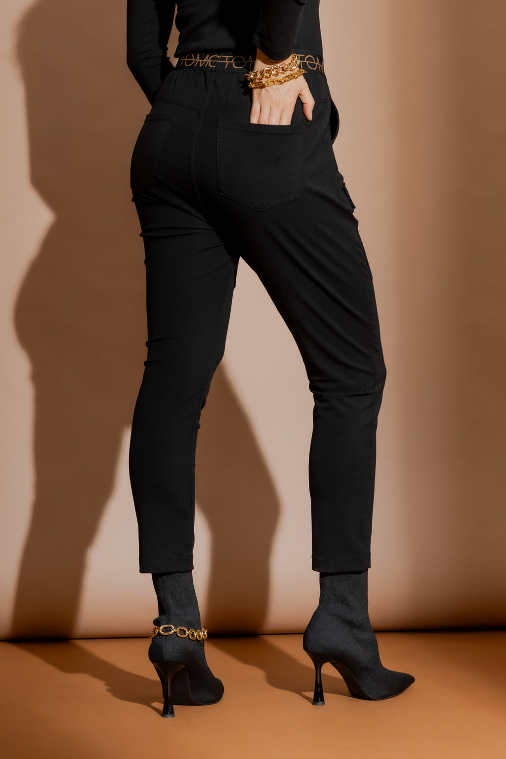 Black Tencel Cargo Pant