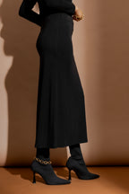 Black Tencel Bias Skirt