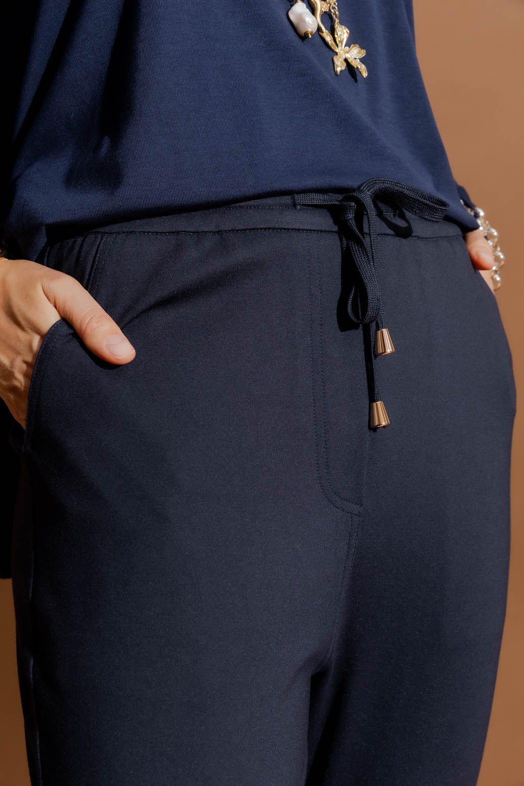 Navy Premium Ponte Jogger Pant