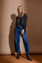 Mid Denim Barrel Jean Mid Denim