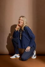 Navy Tencel Hoodie