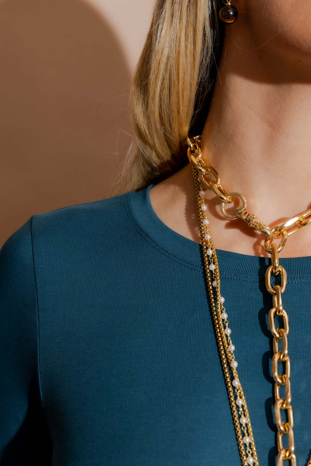 Teal Tencel Bell Top