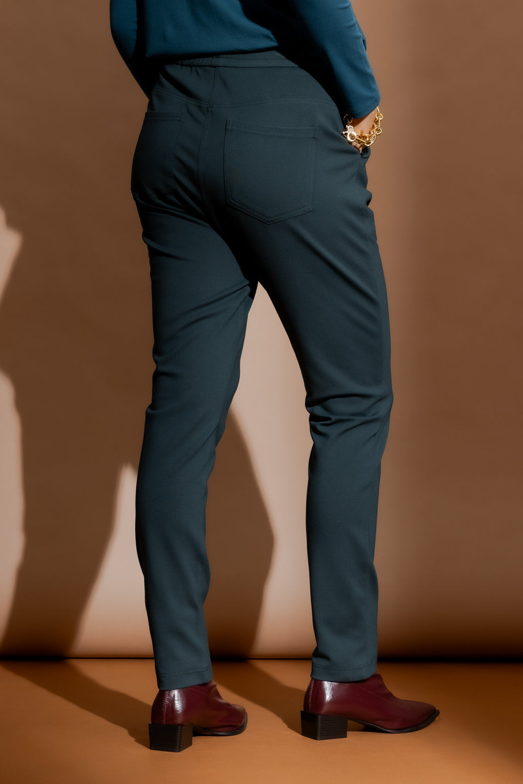Teal Premium Ponte Jogger Pant