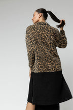 Tan Black Combo Zip Coat- Sale