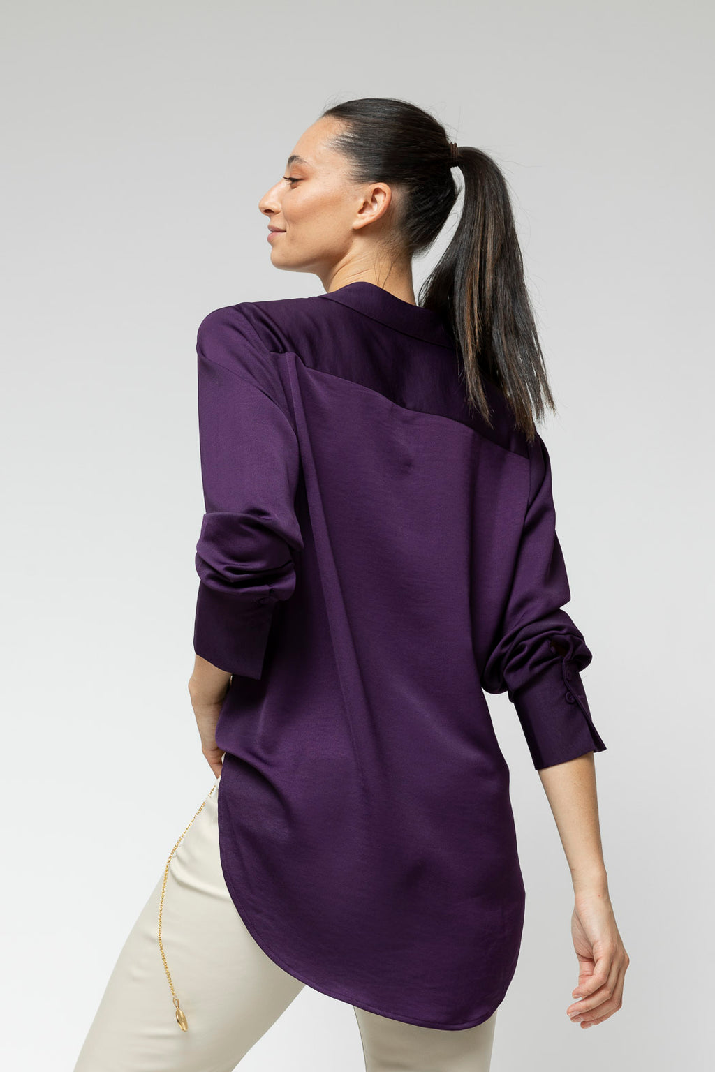 Plum Asana Silky Blouse - Final Sale