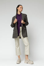 Black Check Oversized Blazer