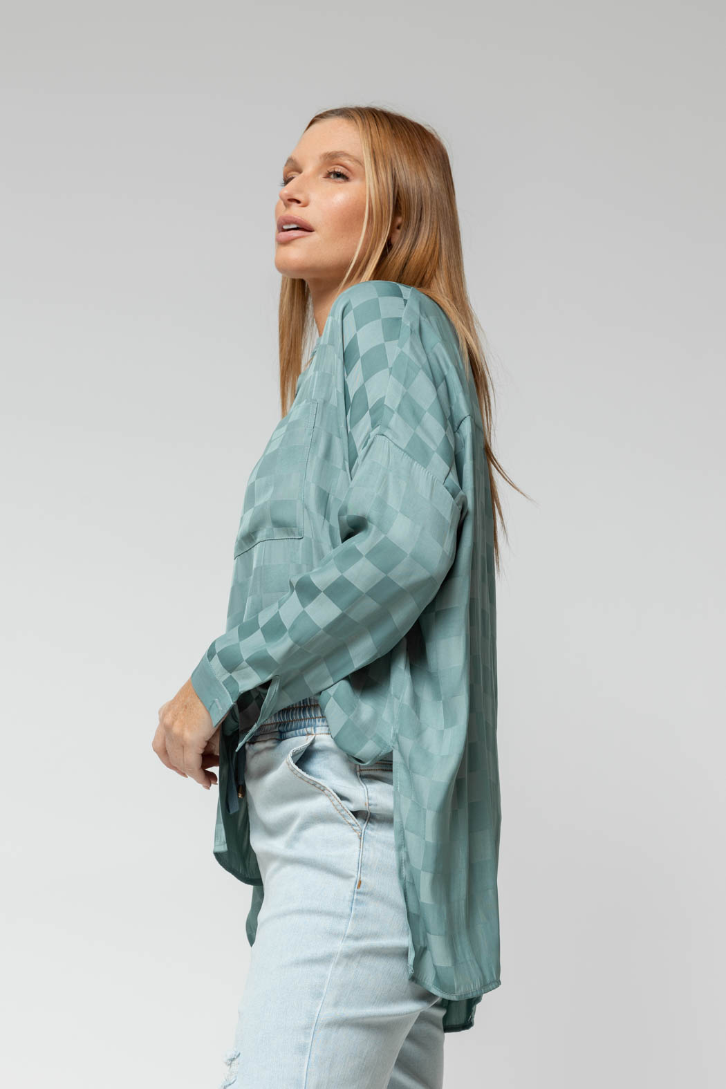 Sage Everyday Silky Shirt - Final Sale
