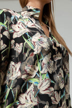 Black Floral Blogger Shirt