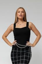 Black Ponte Bustier Cami- Sale