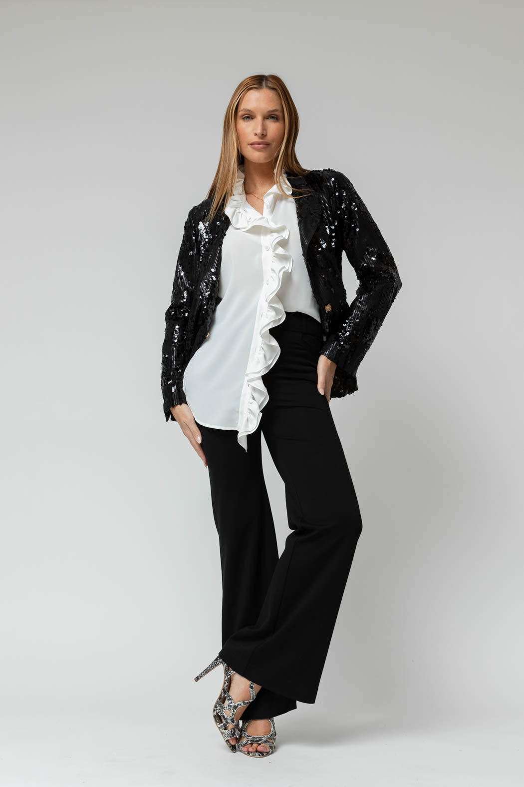 Ivory Double Frill Blouse