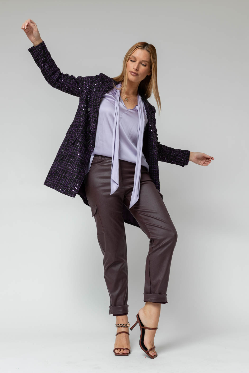 Plum Waxed Cargo Pant