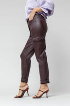 Plum Waxed Cargo Pant