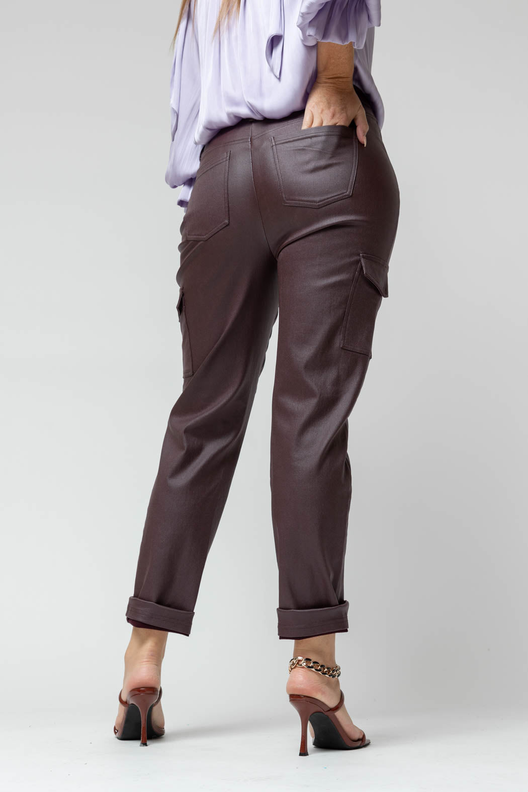 Plum Waxed Cargo Pant