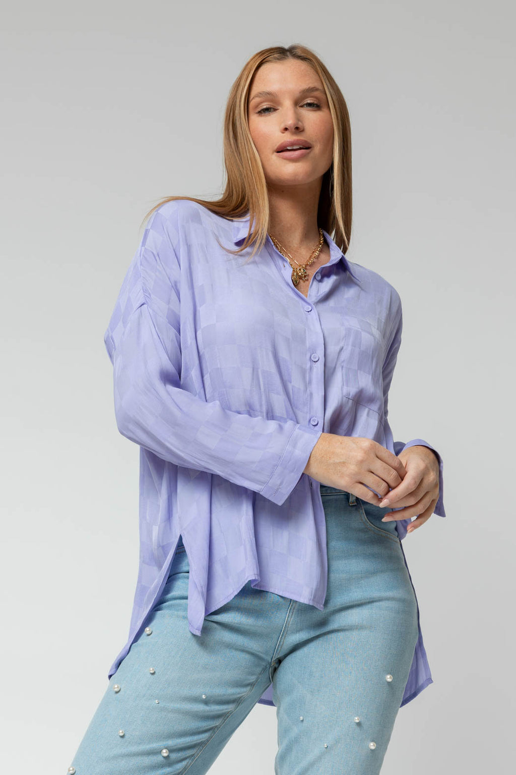 Lilac Everyday Silky Shirt - Final Sale