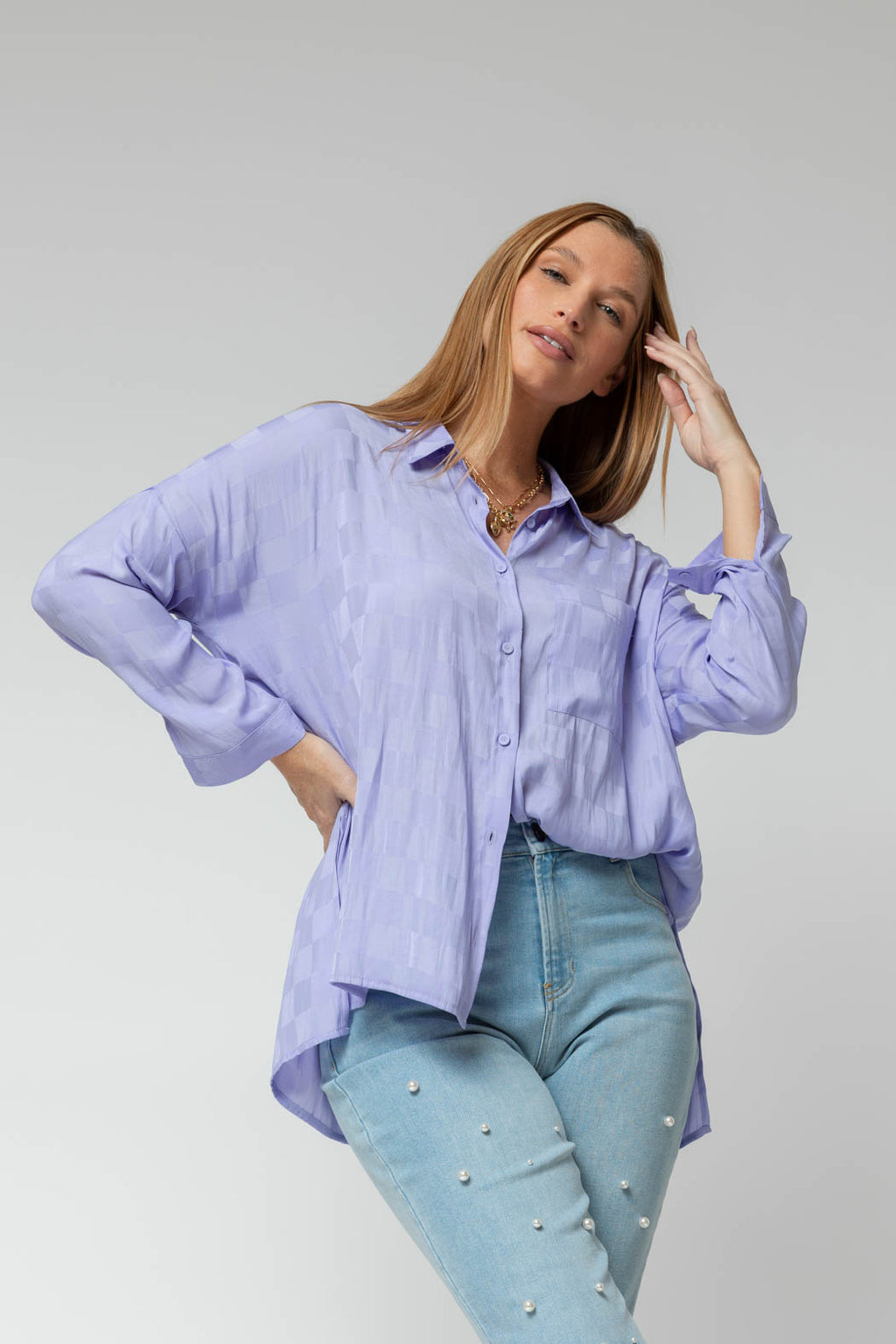 Lilac Everyday Silky Shirt - Final Sale