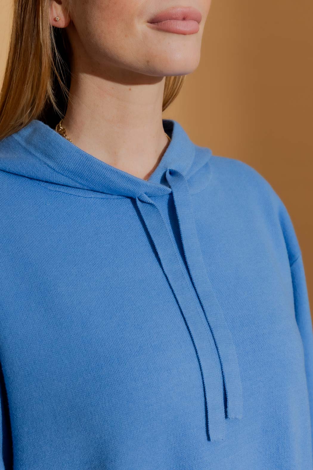 Cornflower Knit Hoodie Cornflower S